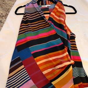 Trina Turk Racer Back Blouse, Medium